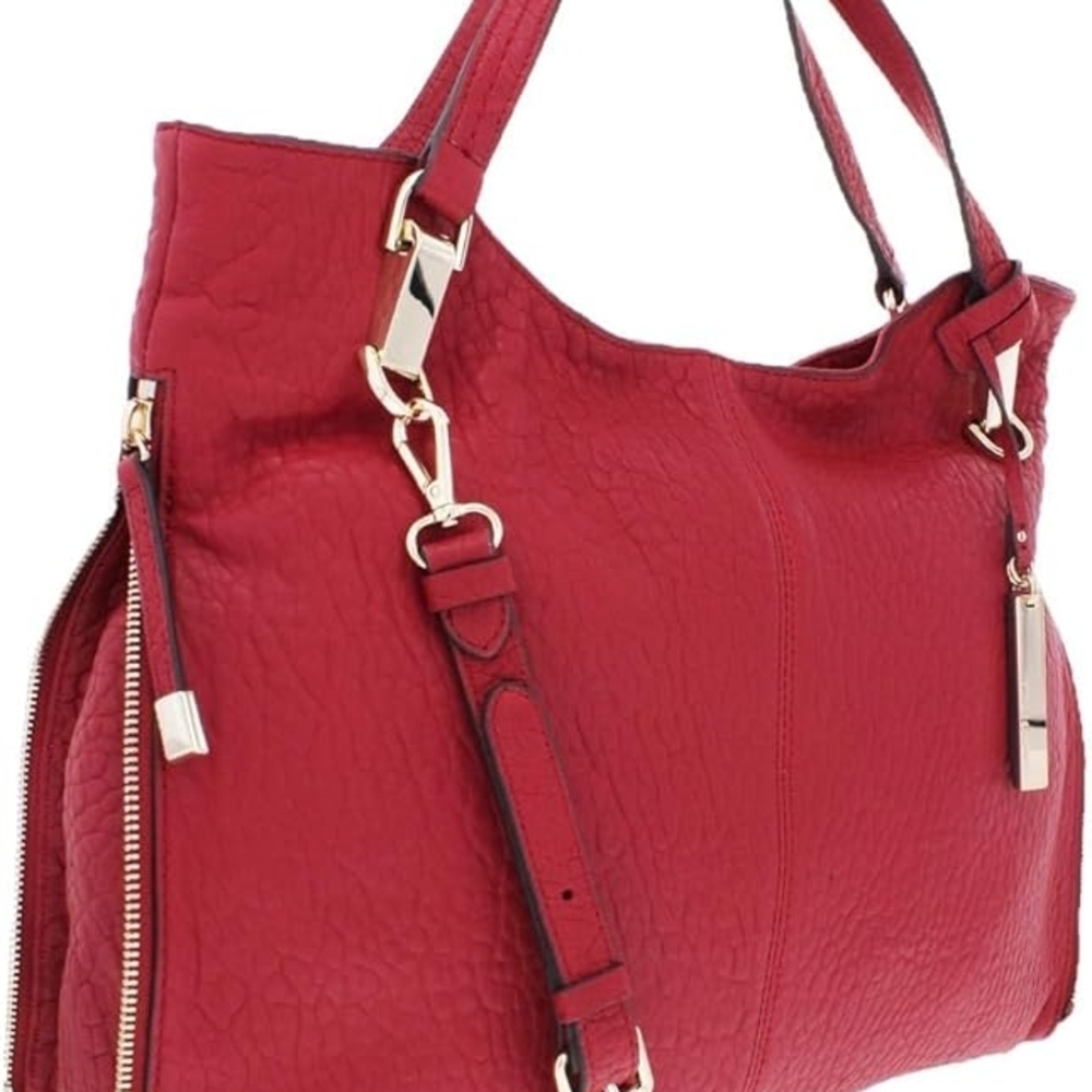Elegant Red Leather Handbag